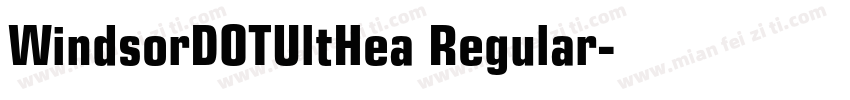 WindsorDOTUltHea Regular字体转换